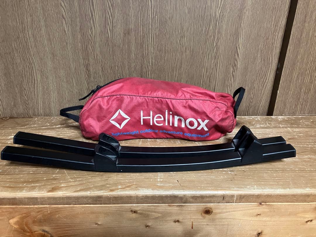 Helinox キャンプチェア 赤/黒 ロッキング付き