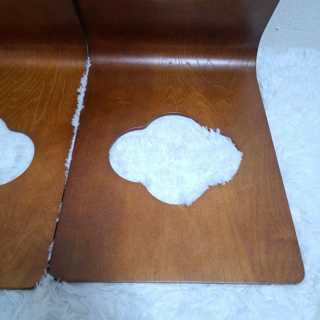 【美品】光製作所 木製座椅子 曲げ座椅子 和座椅子 旅館椅子 6脚セット