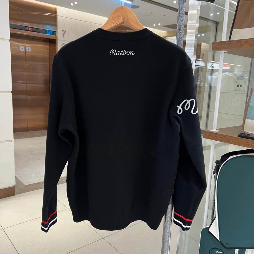 マルボン メンズ ゴルフ長袖ニット 2025秋冬セーター 快適ラウンド