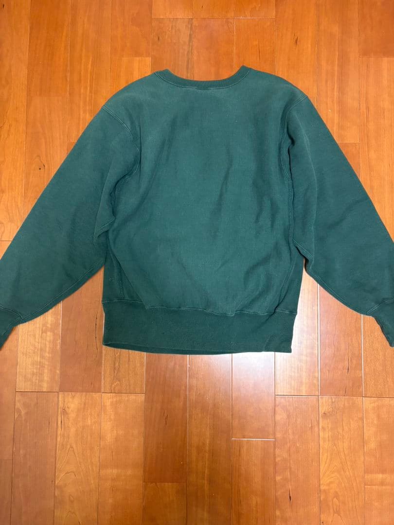 アメリカ製90sChampionリバースウィーブ グリーン スウェット Lサイズ