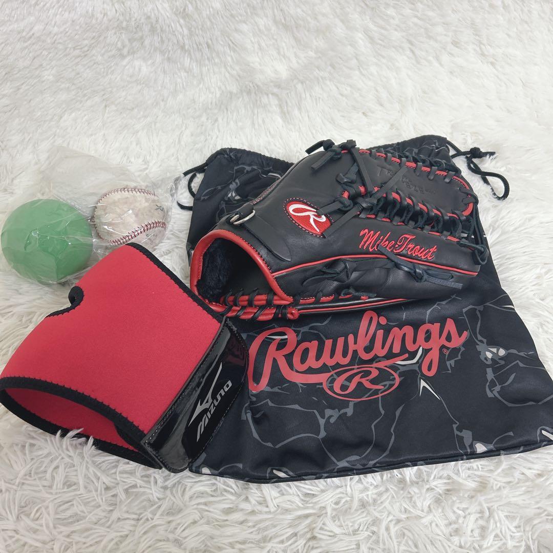 希少極美品　ローリングス　外野用　軟式グローブ トラウトモデル　おまけ付き