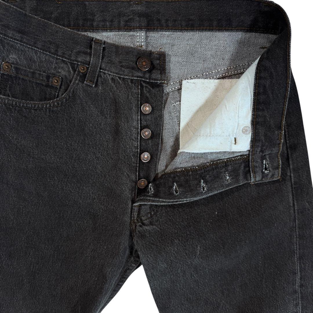 リーバイス 501 ブラックデニム USA製 先染め 89年 テーパード 524