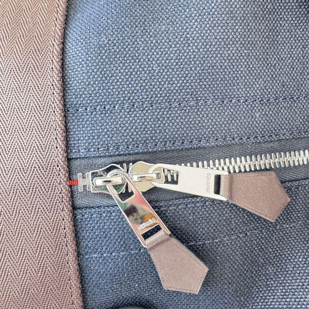 新品未使用　HERMES エルメス　犬用キャリーバッグ　ネイビー　ブラウン