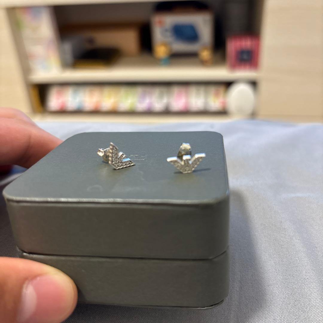 エンポリオアルマーニ ピアス イーグル シルバー925