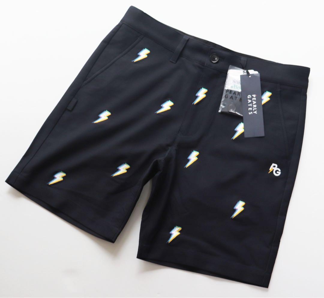 《パーリーゲイツ》新品 エレキ刺繍 ストレッチ ショートパンツ 4(W82)