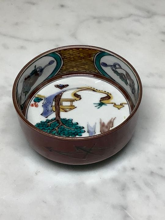 「お値下げ」九谷焼　三代　為吉　三ツ井詠一　古九谷　酒盃