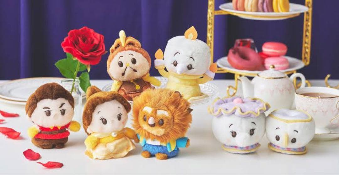 mana　ディズニー　美女と野獣 ぬいぐるみセット　うるぽちゃちゃん　5点