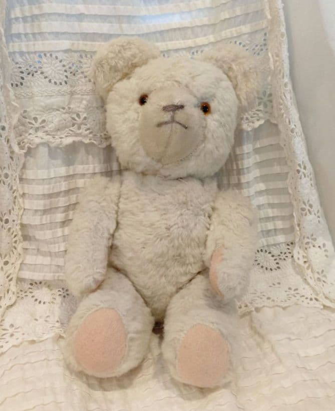 ビンテージ ホワイトベア 30cm