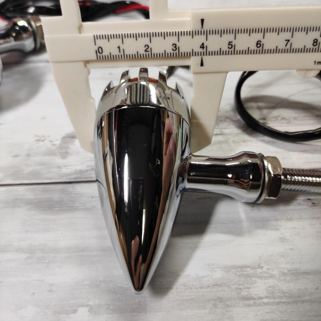 バードケージウインカー　４個セット　アルミポリッシュ　チョッパー　管050637