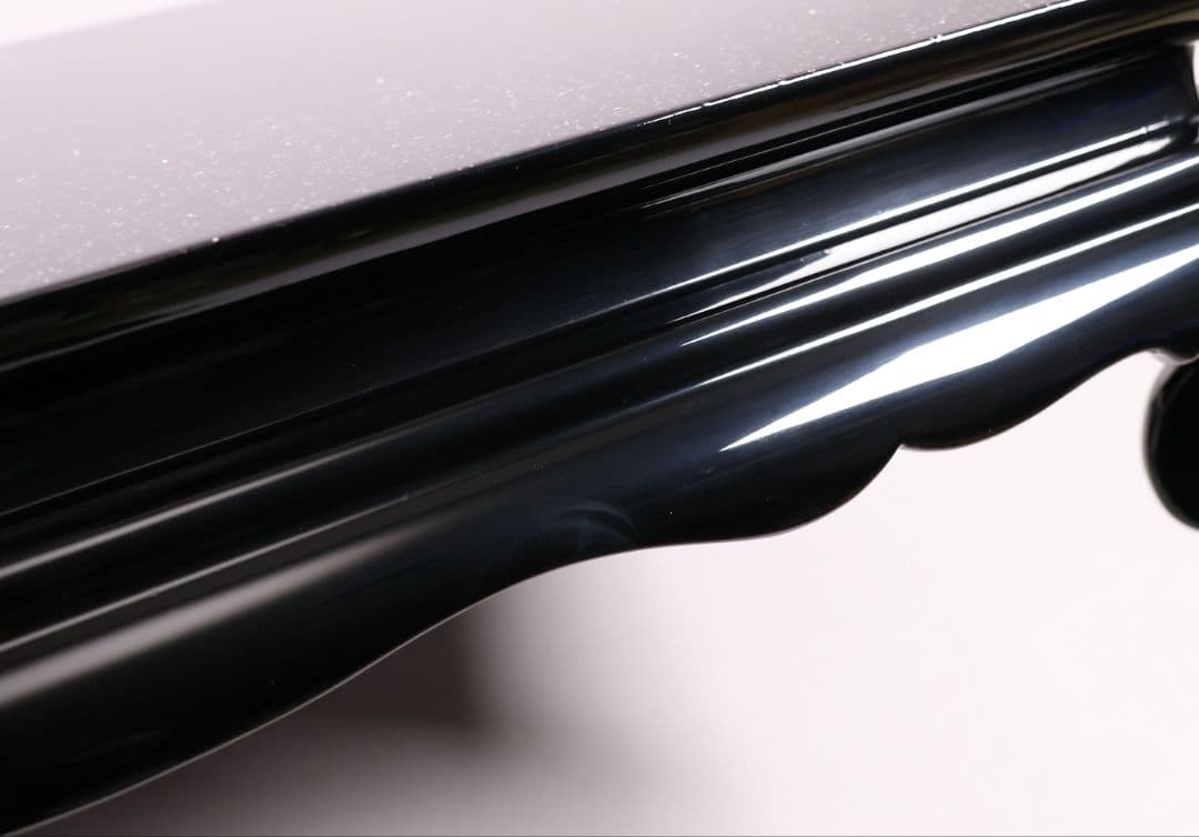 輪島塗 若島量平 青貝梨子地 花台 57×36cm 共箱 木製 平卓【MB62】