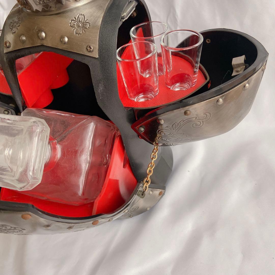 【希少】ヴィンテージ 西洋甲冑 デキャンタ＆ショットグラスセット 騎士昭和レトロ