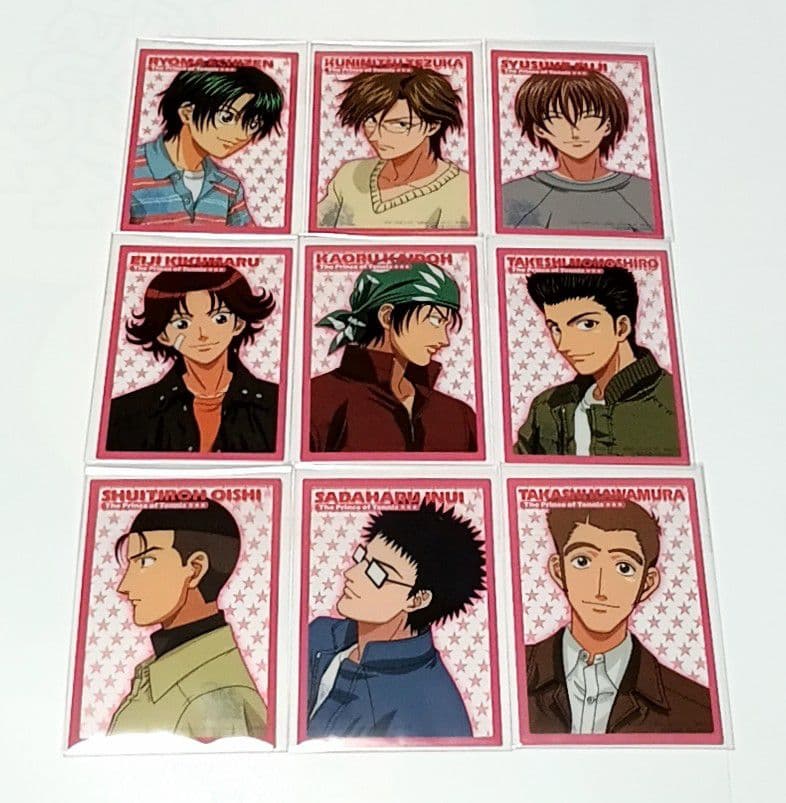 ⑫テニスの王子様　シャイニングクリアカード　青学　ピンク枠　コンプ　9枚セット