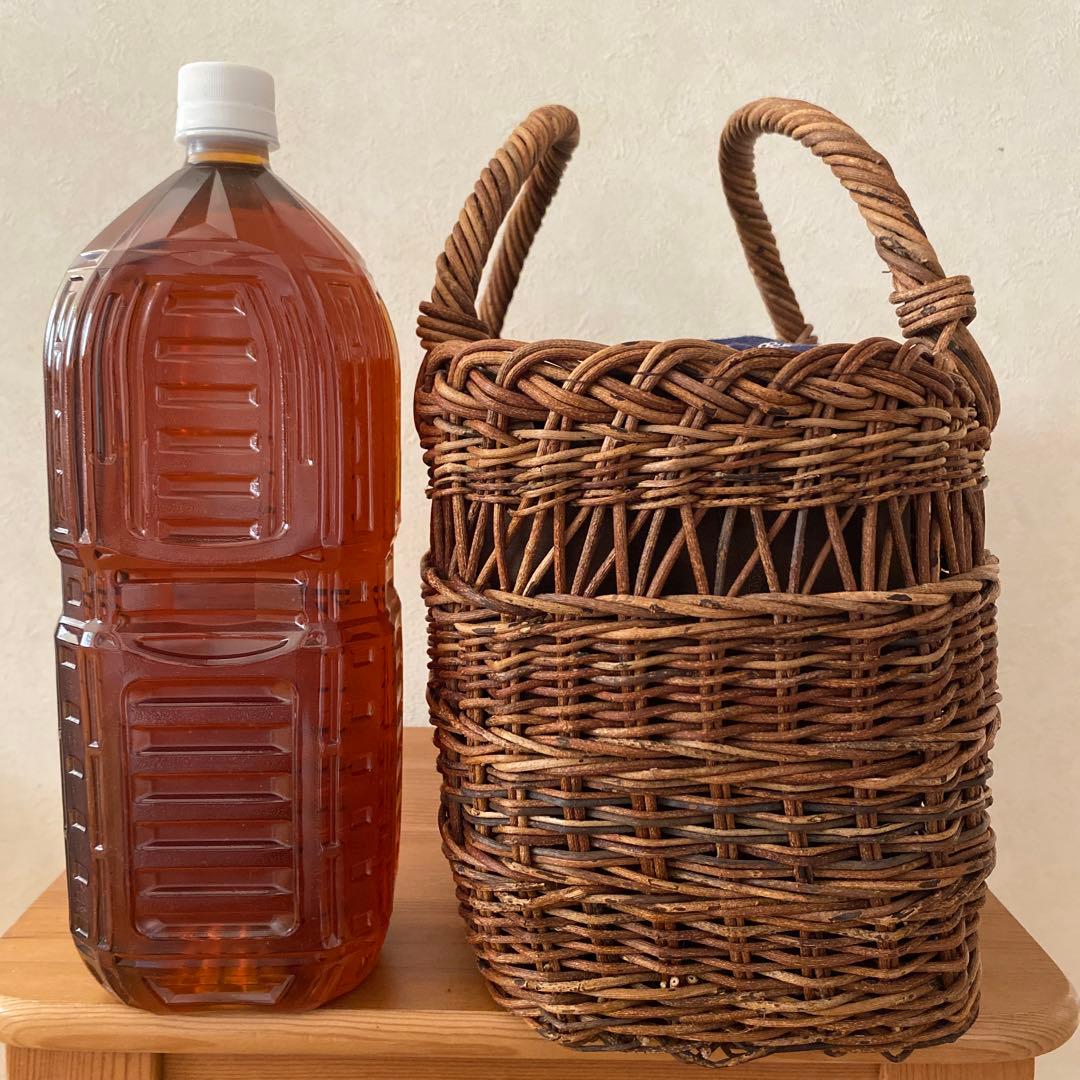 あけびかごバッグ ネイビーペイズリー