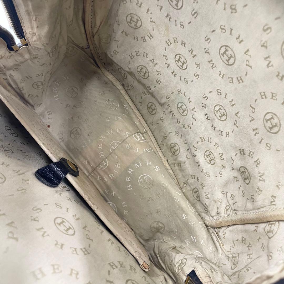 HERMES ヴィクトリア アルデンヌ ショルダーバッグ 〇I刻印 ブラック