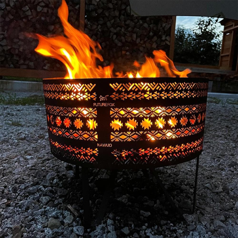 FUTURE FOX ナバホ柄 焚き火台 3回使用 五徳・収納袋付 元箱で発送