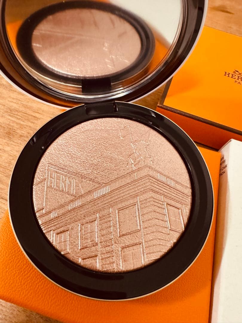 HERMES フェイスパウダー プードル24フォーブル02ローズゴールド