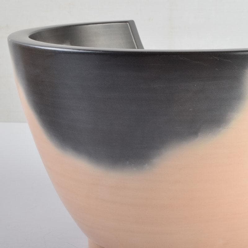 茶道具　蒲池窯　土器師　伊藤征隆作　雲華紅鉢風炉　共箱　C　9067A