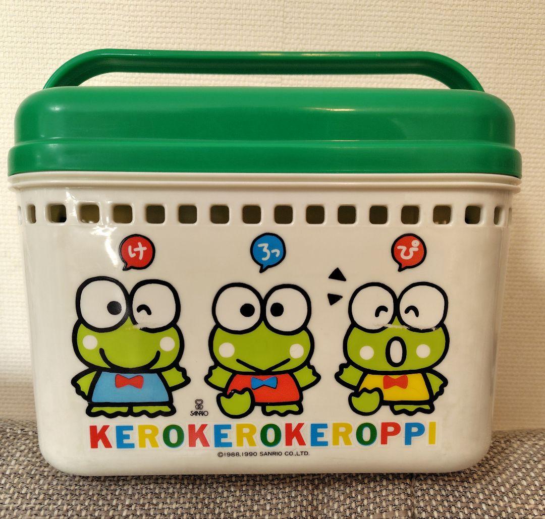 ［レア］けろけろけろっぴ　ストレッジボックスバスケット 小物いれ1990サンリオ