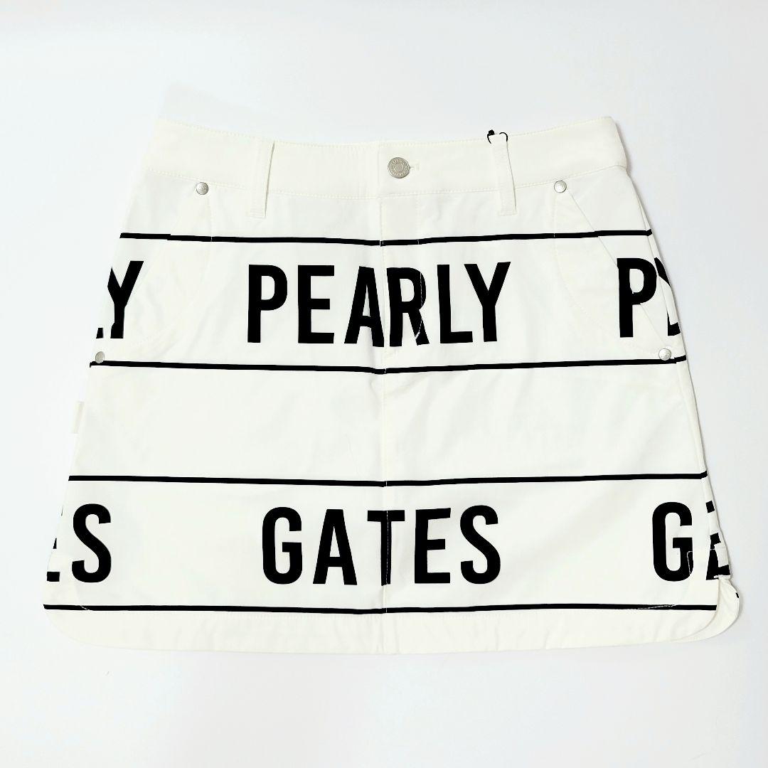 【PEARLY GATES/パーリーゲイツ】ストレッチスカート ロゴ ホワイト