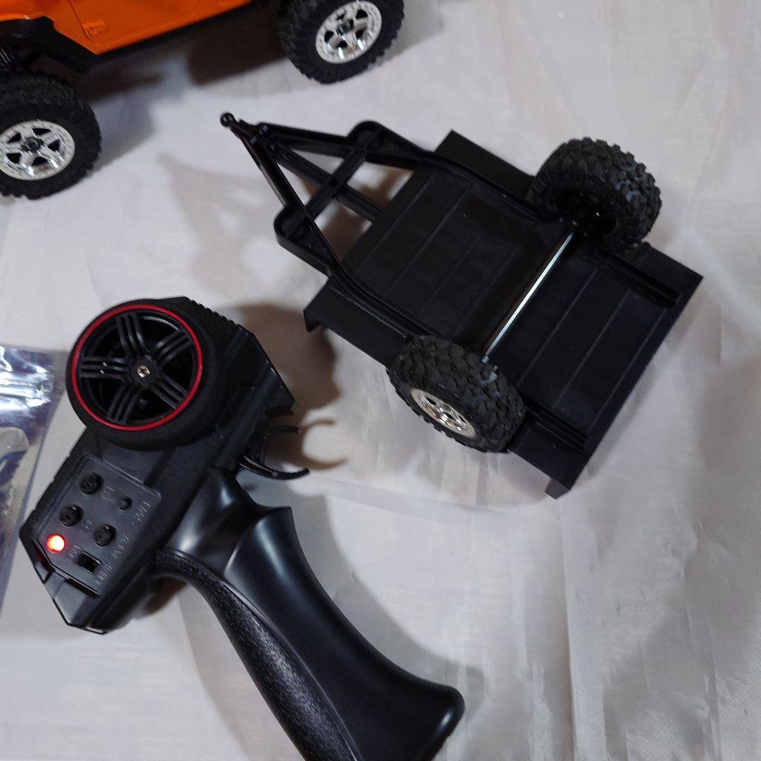 N*い様 JJRC C8801本体、トレーラーなどセット（オレンジ・緑）