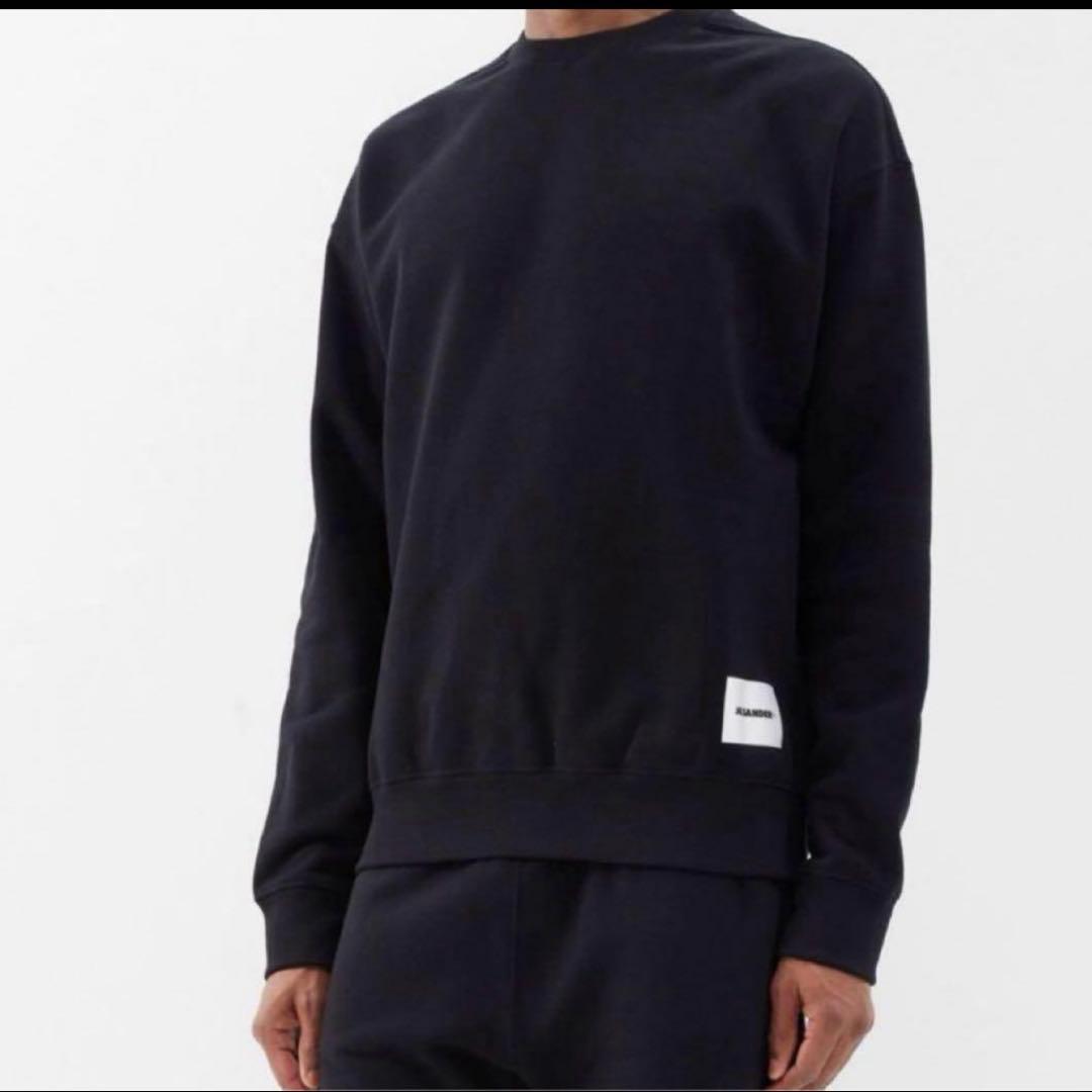 【定番BOXシルエット】JIL SANDER+ ネイビー クルーネックスウェット