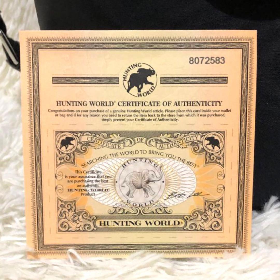 未使用☆ハンティングワールド ショルダーバッグ　 ブラック