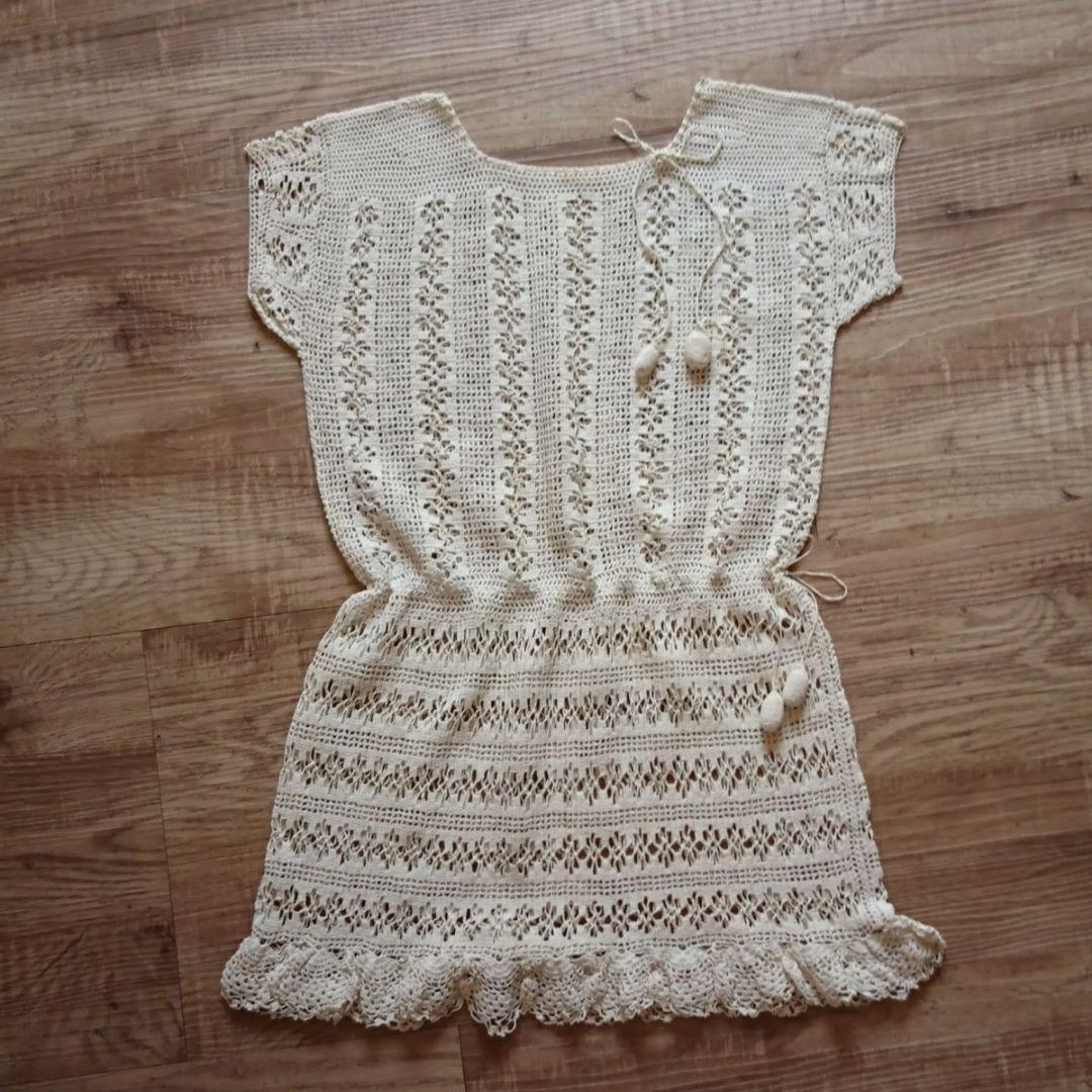 フランスアンティーク ワンピース レース編み 子ども用