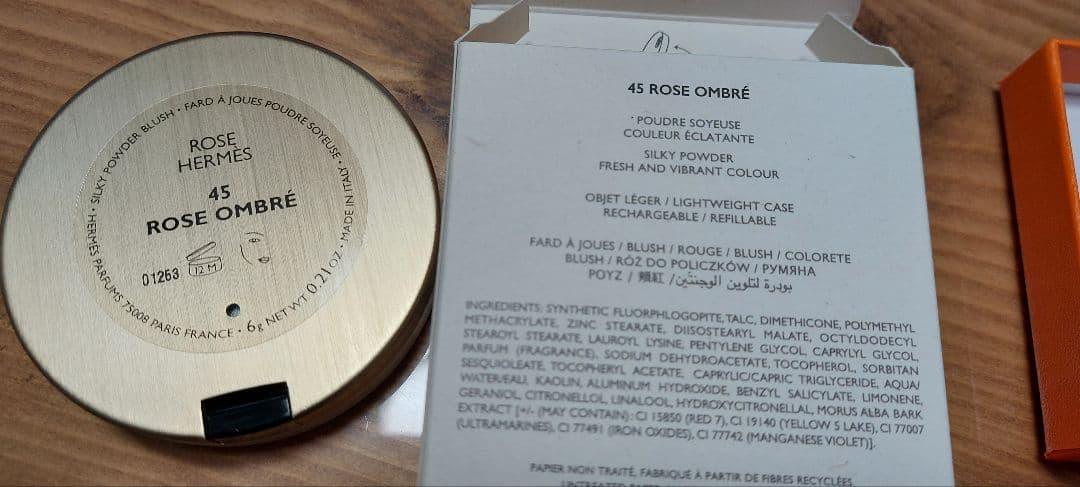 HERMES　ローズ・エルメス　#45ローズオンブル