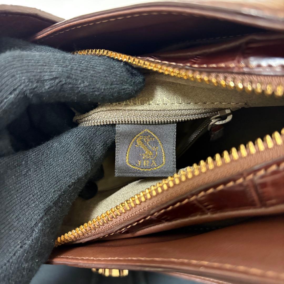 美品　JRA ボーグラン　2way ショルダーバッグ　ハンドバッグ　クロコダイル