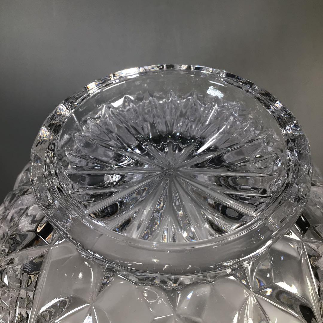 Ｍ９２７　水指　『水崎長寿造』『義山水指』　共箱　茶道具　ガラス工芸