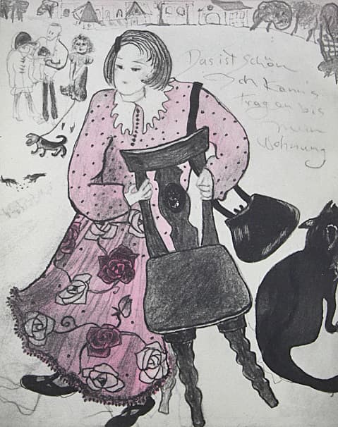 フジ子・ヘミング 【道ばたの椅子】 エッチング