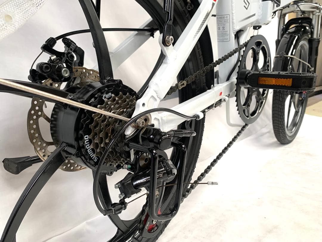 【即乘】送料無料 SAMEBIKEディスク式MTB折り畳み電動自転車 動作確認済