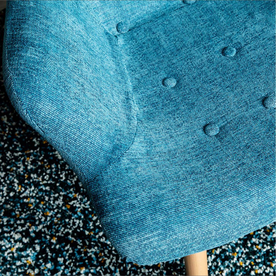 【あやりんさま専用】1人掛けソファ 青　ブルー※傷箇所追加