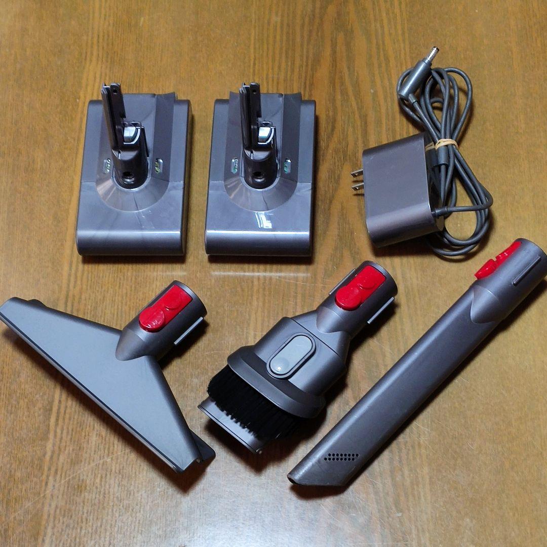 ダイソンV8 SV10K掃除機 完全分解清掃済み動作品 純正バッテリー２つセット