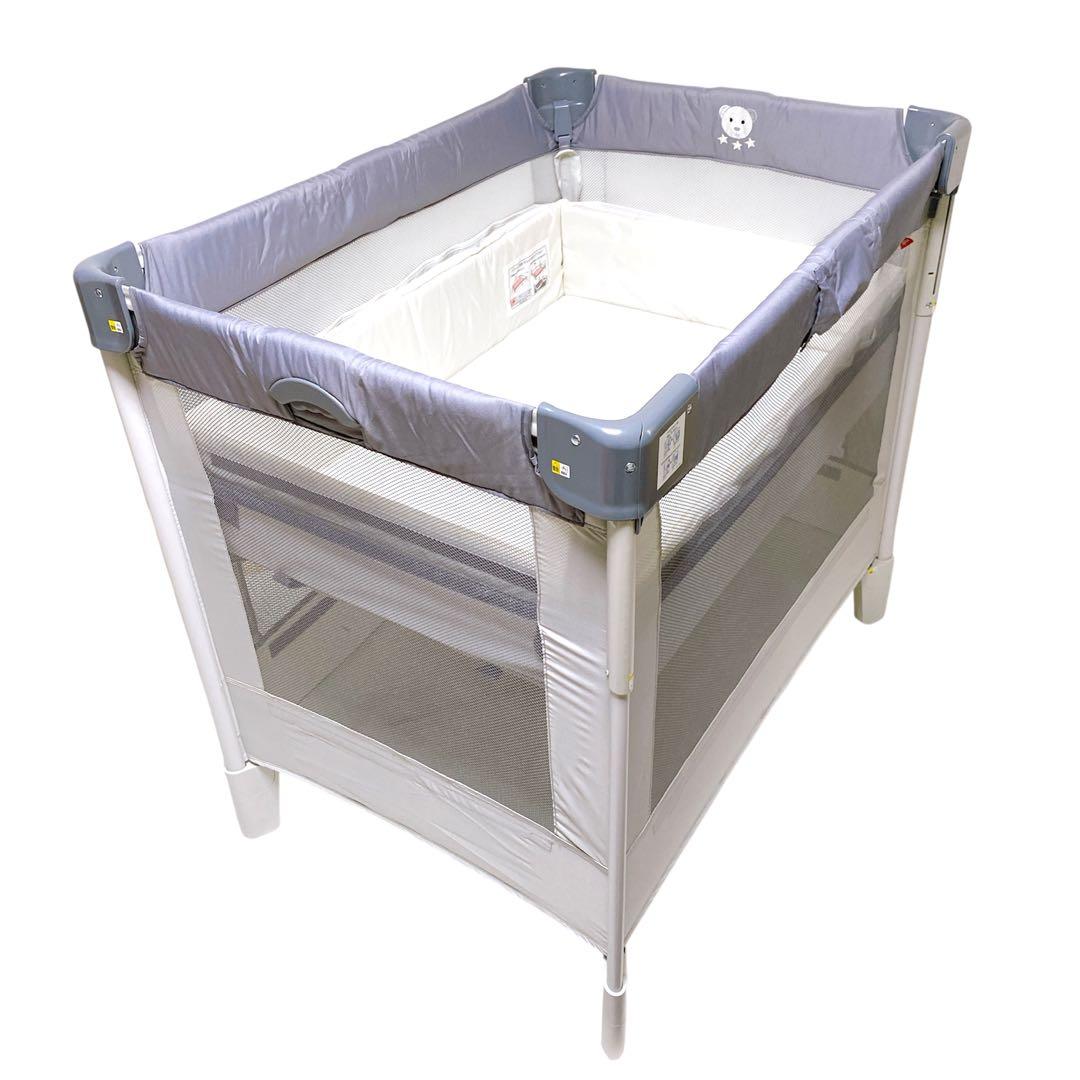 アップリカ　ココネルエアーAB　グレー　ホワイト　ベビーベッド　ベビーサークル