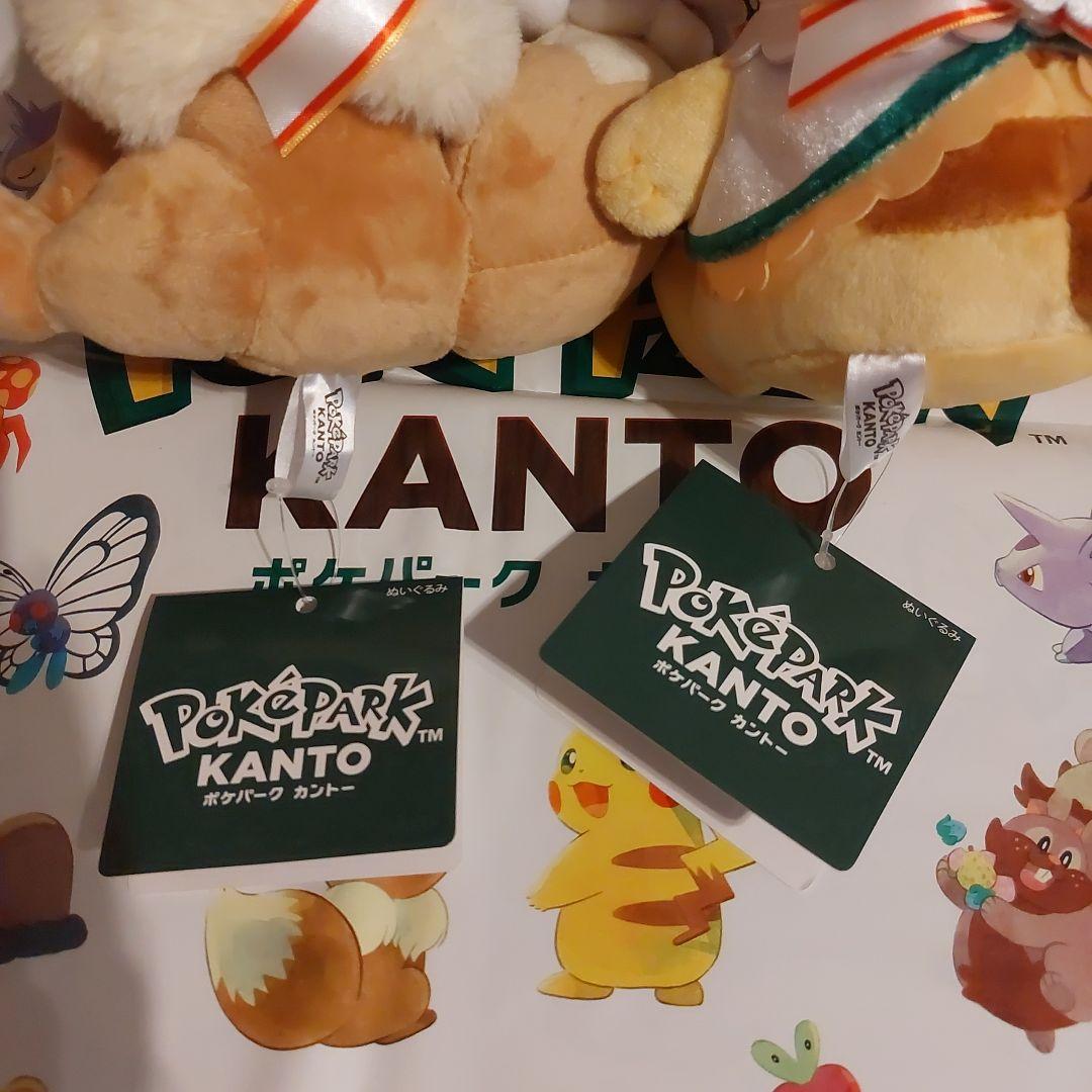【新品・袋付】ポケパークカントー　イーブイ+ ピカチュウ⭐ぬいぐるみ2体セット