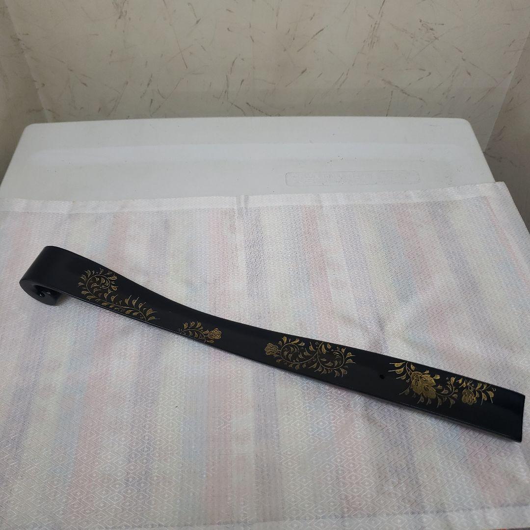 Ｂフライデー　蔵出し特価　漆器 沈金　笏　花柄装飾品