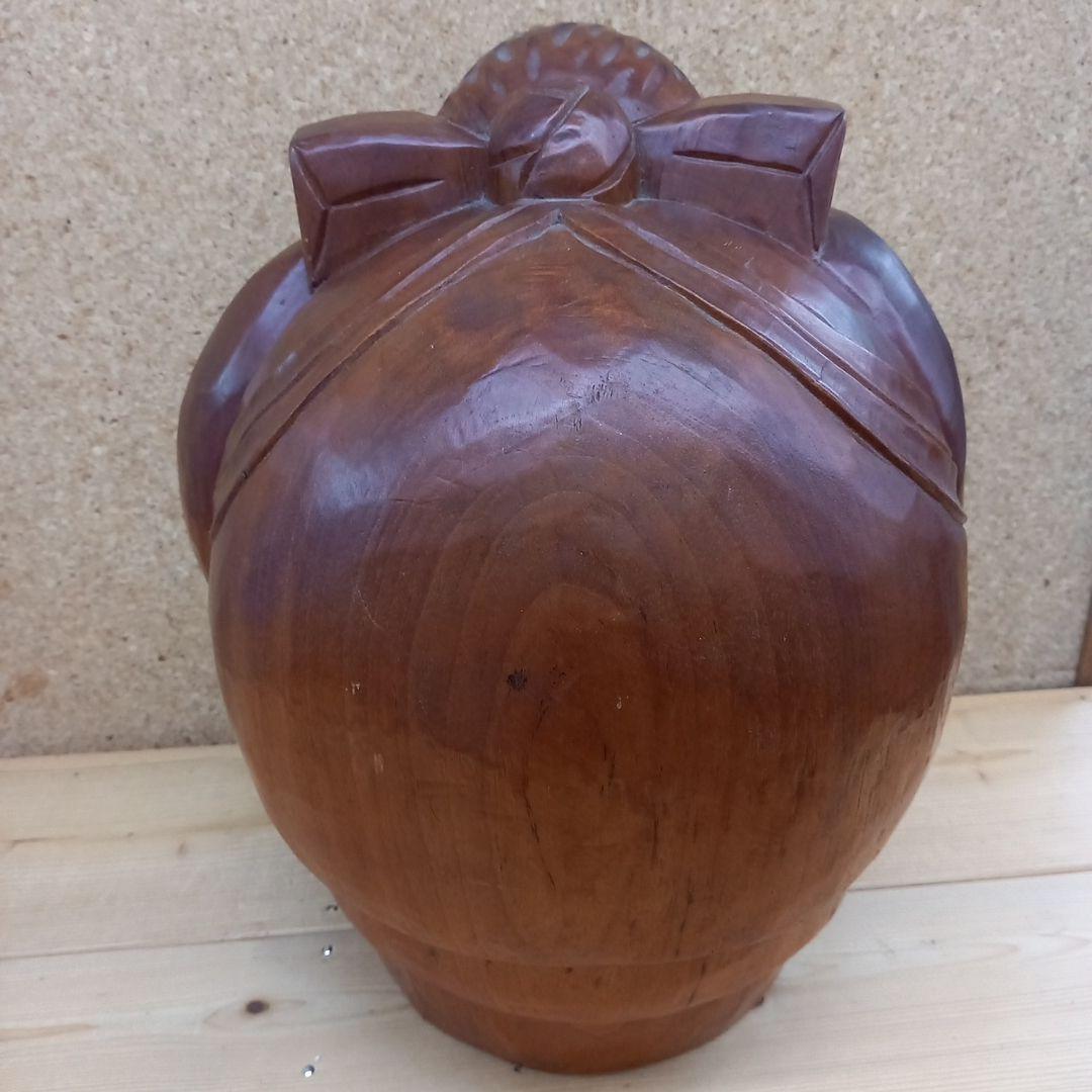 木彫　福の神　彫刻　恵比寿　縁起物　置物　手彫