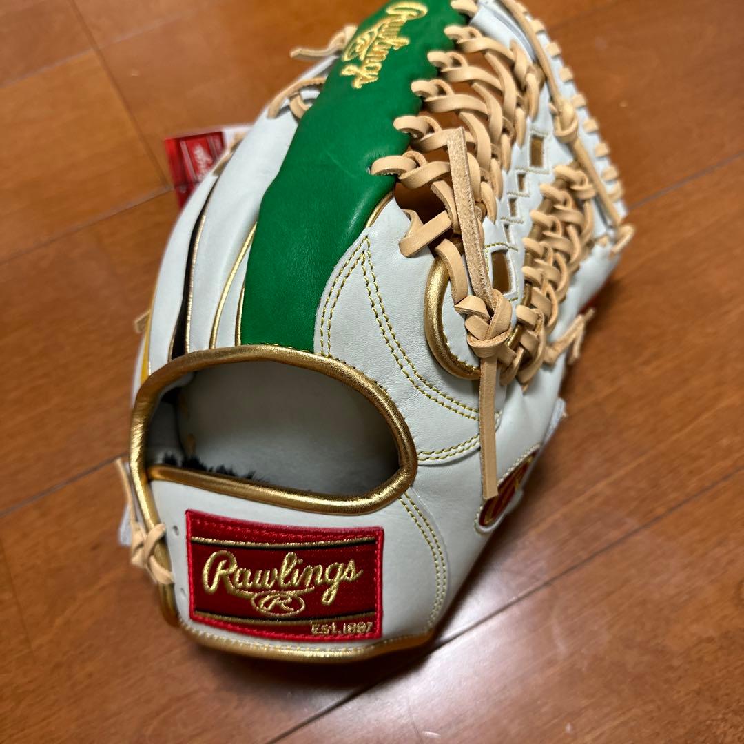 Rawlings GR8D 軟式グローブ ホワイト/グリーン