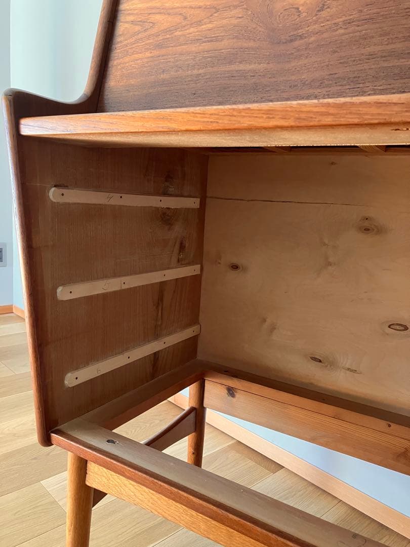 ライティングデスク ビューロー ライティングビューロー 北欧 ビンテージ 送料込