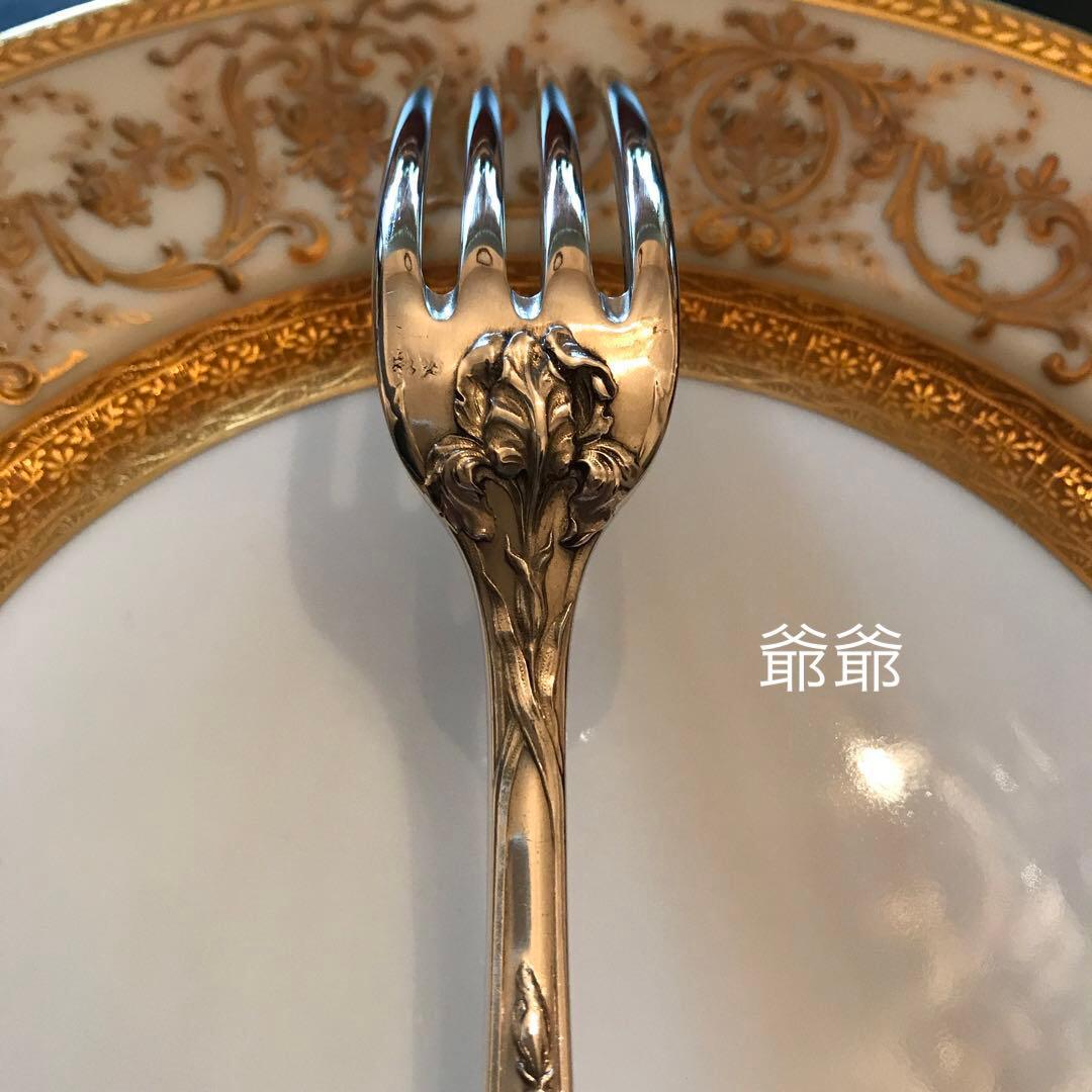 Puiforcat ピュイフォルカ／「アイリス」純銀製 カトラリー ４本セット