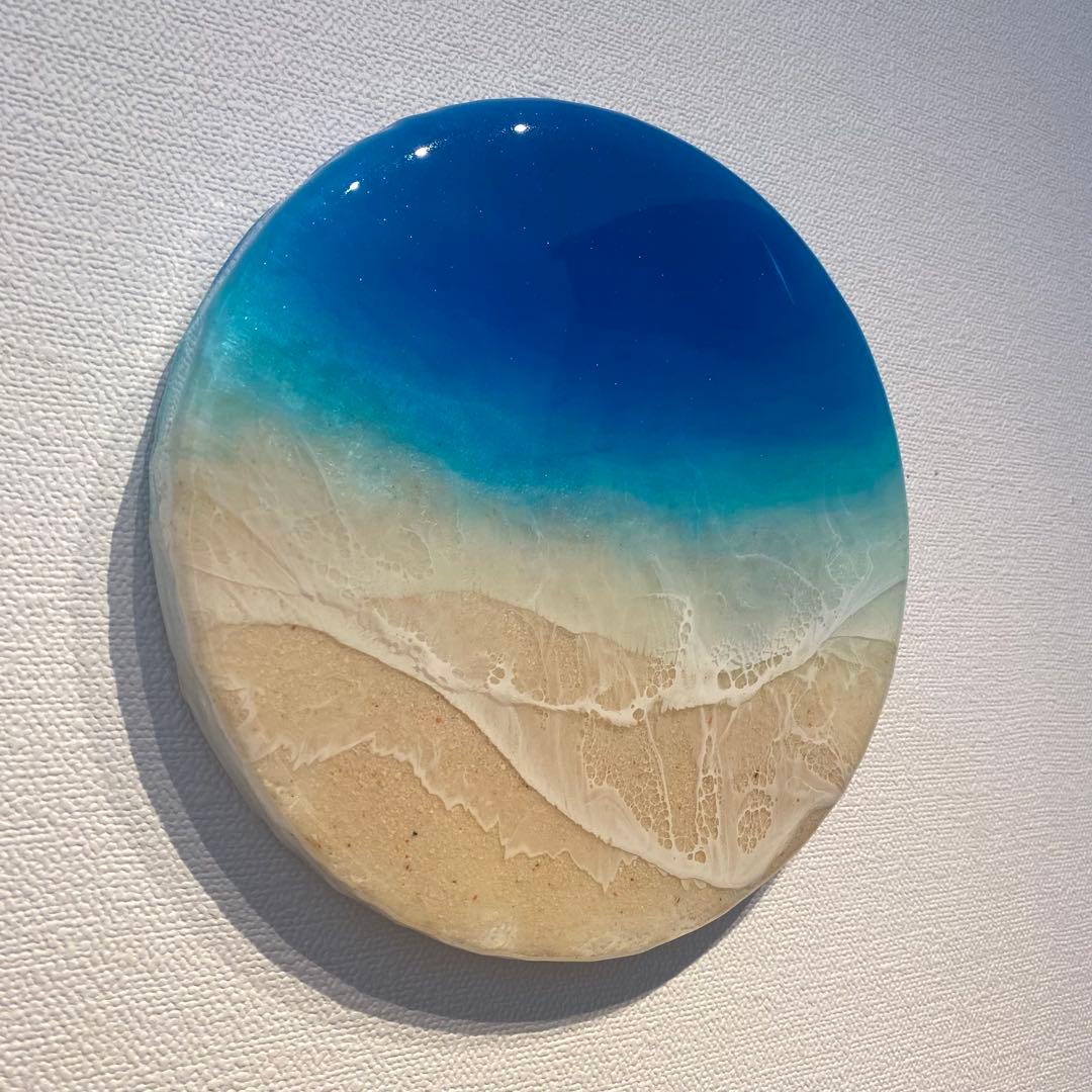 レジンアート　丸型　海アート　オーシャンアート