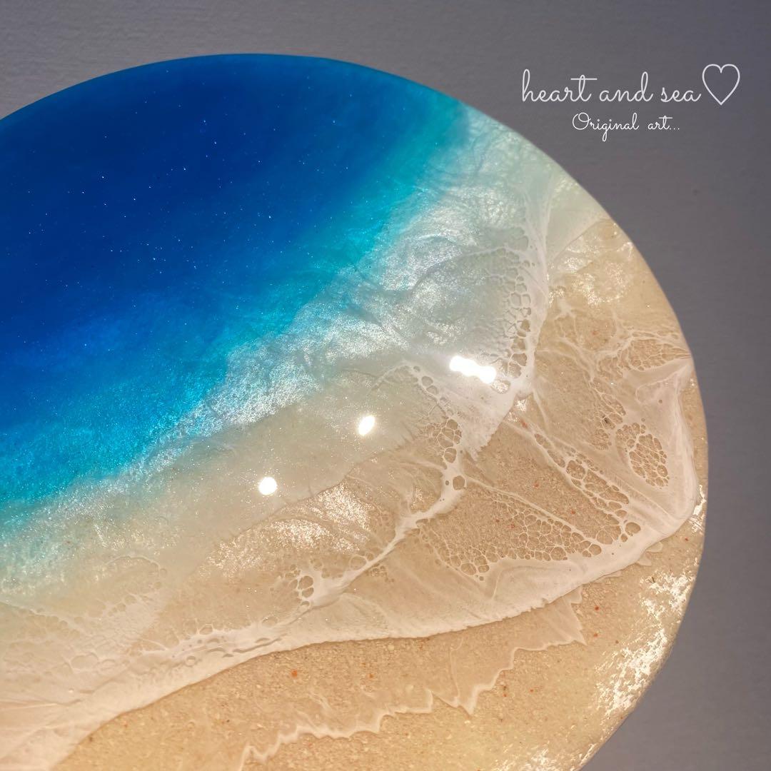 レジンアート　丸型　海アート　オーシャンアート