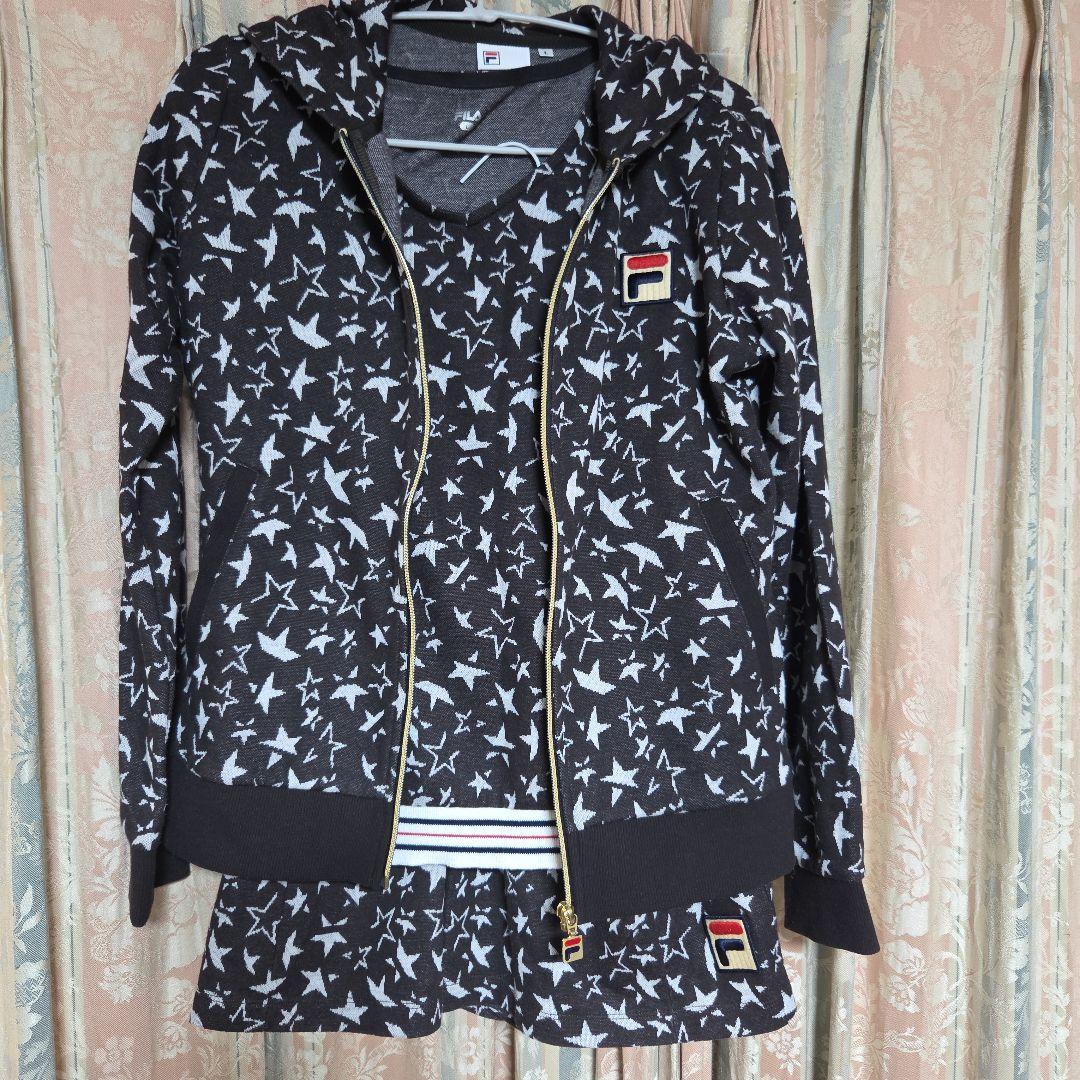 FILA 星柄テニスウェア3点セットLサイズ美品