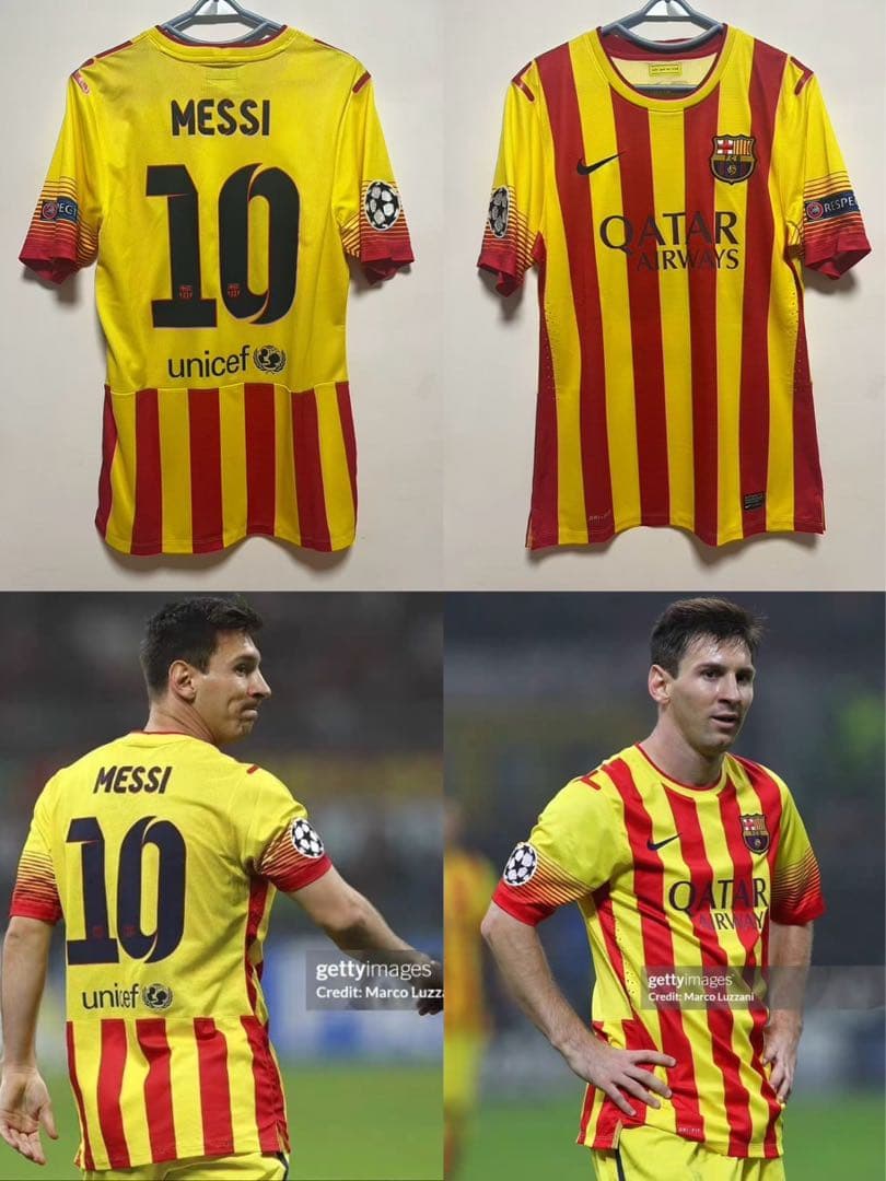 選手支給バルセロナ メッシ 13-14 ユニフォーム CL