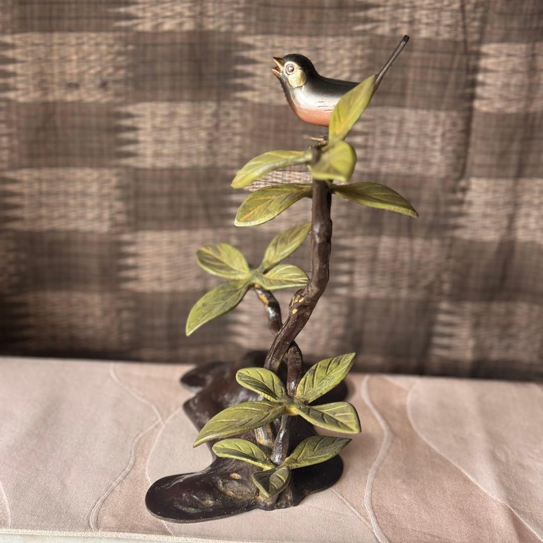 高岡銅器　青銅　ブロンズ　正晴　在銘