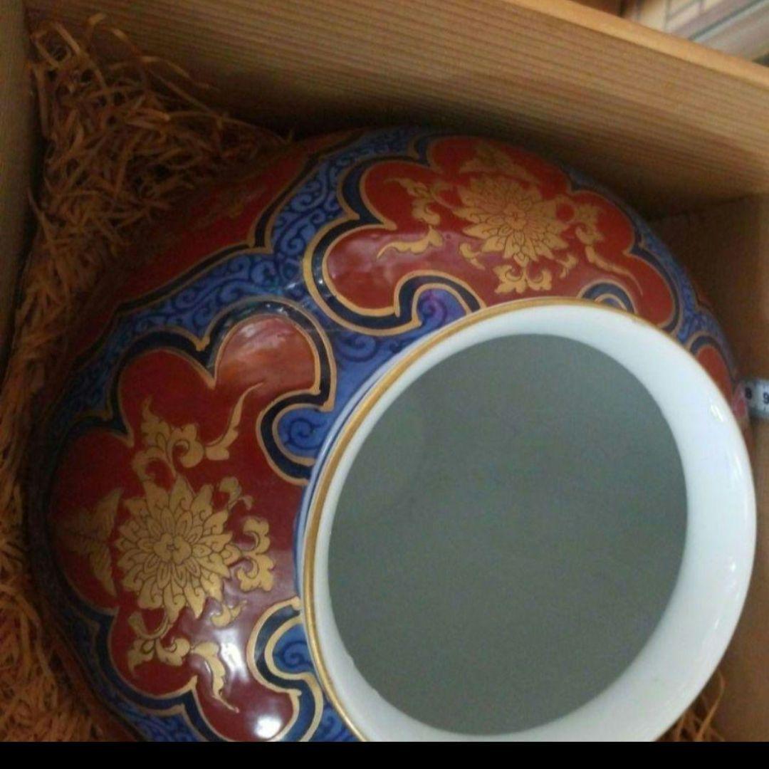 有田焼哲山作 鳳凰柄ヴィンテージ アンティーク 陶印いり