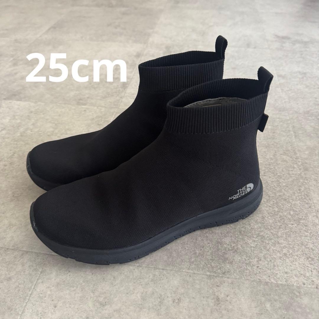 美品★ノースフェイス 防水シューズ　レインシューズ　晴雨兼用　靴　25cm 黒