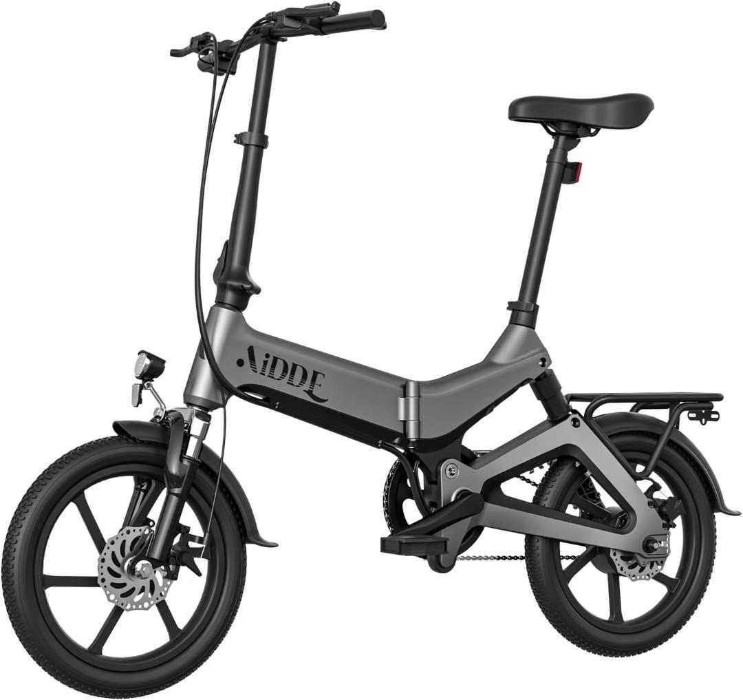 【訳あり】　AiDDE 電動自動車 電動アシスト自転車 折りたたみ式 16インチ