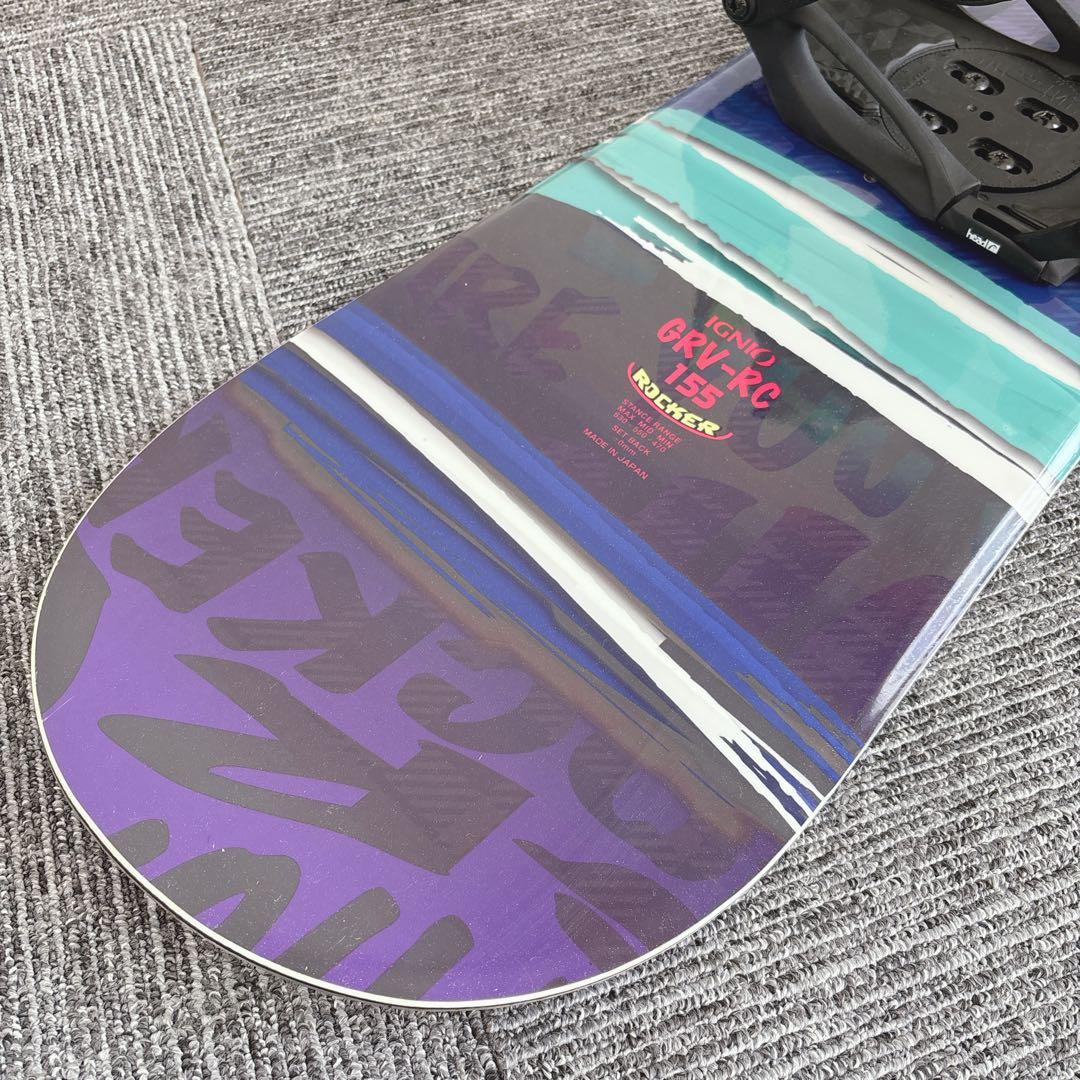 73超豪華❗️IGNIO/HEAD メンズスノーボードセット★155cm+ビン付